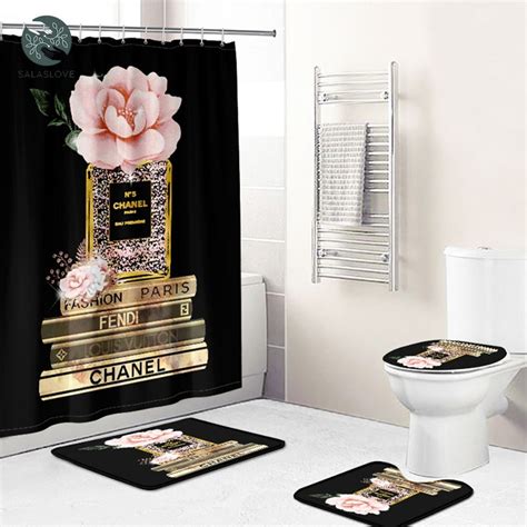 chanel perfume shower curtain|Chanel hot pink curtains.